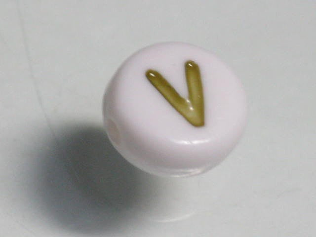 TOKO-BEADS P010-1-V Alphabet (V) 7mm P010-1-V アルファベット（V） 7mm Asian bead & African bead  Handmade,Lampeork,bead,asia,india,ethnic,parts,accessory,beads とんぼ玉,ビーズ,トンボ玉,アジア,インド,エスニック,手作り,パーツ,アクセサリー