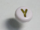 TOKO-BEADS P010-1-Y Alphabet (Y) 7mm P010-1-Y アルファベット（Y） 7mm Asian bead & African bead  Handmade,Lampeork,bead,asia,india,ethnic,parts,accessory,beads とんぼ玉,ビーズ,トンボ玉,アジア,インド,エスニック,手作り,パーツ,アクセサリー