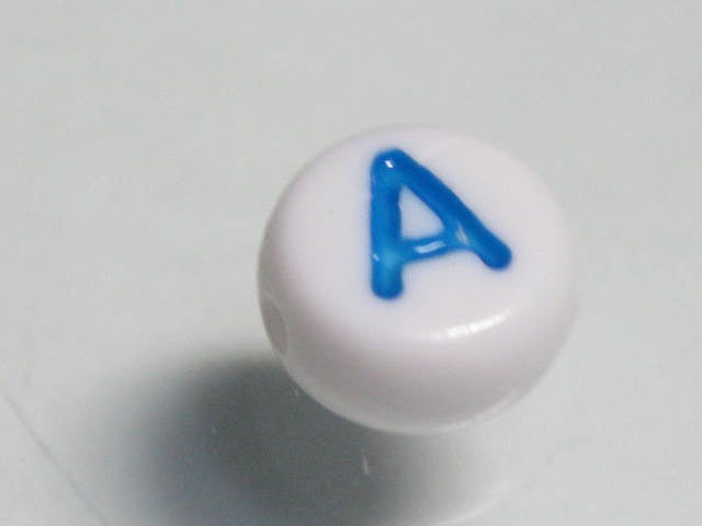 TOKO-BEADS P010-2-A Alphabet (A) 7mm P010-2-A アルファベット（A） 7mm Asian bead & African bead  Handmade,Lampeork,bead,asia,india,ethnic,parts,accessory,beads とんぼ玉,ビーズ,トンボ玉,アジア,インド,エスニック,手作り,パーツ,アクセサリー