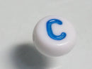 TOKO-BEADS P010-2-C Alphabet (C) 7mm P010-2-C アルファベット（C） 7mm Asian bead & African bead  Handmade,Lampeork,bead,asia,india,ethnic,parts,accessory,beads とんぼ玉,ビーズ,トンボ玉,アジア,インド,エスニック,手作り,パーツ,アクセサリー