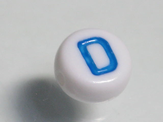 TOKO-BEADS P010-2-D Alphabet (D) 7mm P010-2-D アルファベット（D） 7mm Asian bead & African bead  Handmade,Lampeork,bead,asia,india,ethnic,parts,accessory,beads とんぼ玉,ビーズ,トンボ玉,アジア,インド,エスニック,手作り,パーツ,アクセサリー