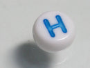 TOKO-BEADS P010-2-H Alphabet (H) 7mm P010-2-H アルファベット（H） 7mm Asian bead & African bead  Handmade,Lampeork,bead,asia,india,ethnic,parts,accessory,beads とんぼ玉,ビーズ,トンボ玉,アジア,インド,エスニック,手作り,パーツ,アクセサリー