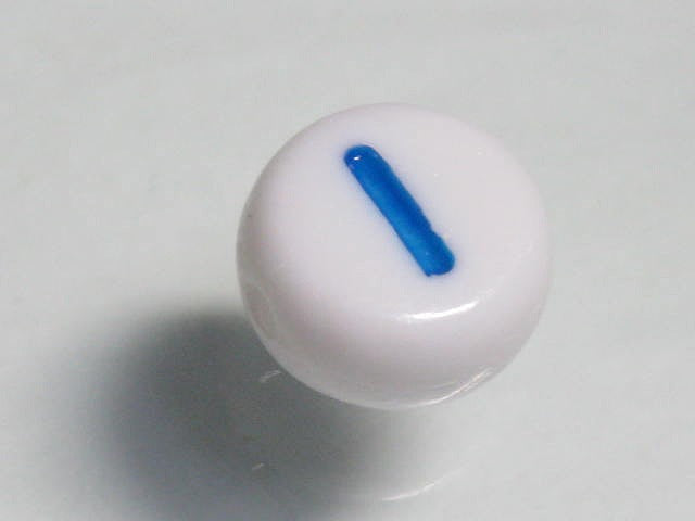 TOKO-BEADS P010-2-I Alphabet (I) 7mm P010-2-I アルファベット（I） 7mm Asian bead & African bead  Handmade,Lampeork,bead,asia,india,ethnic,parts,accessory,beads とんぼ玉,ビーズ,トンボ玉,アジア,インド,エスニック,手作り,パーツ,アクセサリー