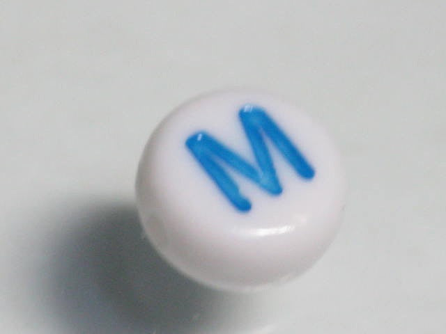 TOKO-BEADS P010-2-M Alphabet (M) 7mm P010-2-M アルファベット（M） 7mm Asian bead & African bead  Handmade,Lampeork,bead,asia,india,ethnic,parts,accessory,beads とんぼ玉,ビーズ,トンボ玉,アジア,インド,エスニック,手作り,パーツ,アクセサリー