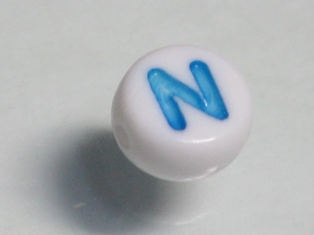 TOKO-BEADS P010-2-N Alphabet (N) 7mm P010-2-N アルファベット（N） 7mm Asian bead & African bead  Handmade,Lampeork,bead,asia,india,ethnic,parts,accessory,beads とんぼ玉,ビーズ,トンボ玉,アジア,インド,エスニック,手作り,パーツ,アクセサリー