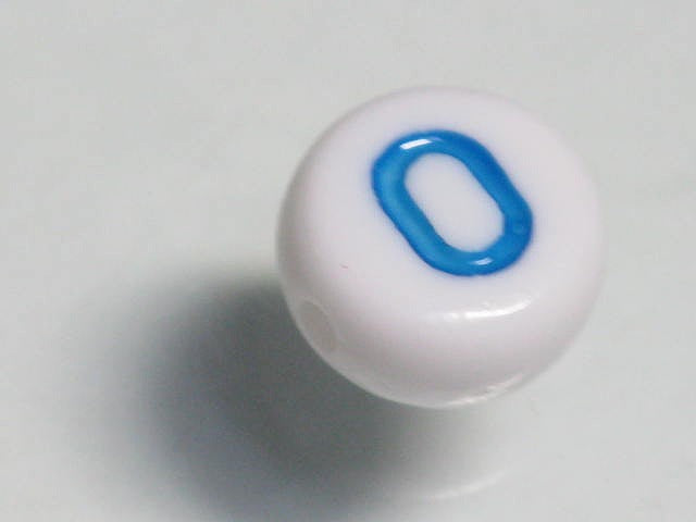 TOKO-BEADS P010-2-O Alphabet (O) 7mm P010-2-O アルファベット（O） 7mm Asian bead & African bead  Handmade,Lampeork,bead,asia,india,ethnic,parts,accessory,beads とんぼ玉,ビーズ,トンボ玉,アジア,インド,エスニック,手作り,パーツ,アクセサリー