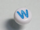 TOKO-BEADS P010-2-W Alphabet (W) 7mm P010-2-W アルファベット（W） 7mm Asian bead & African bead  Handmade,Lampeork,bead,asia,india,ethnic,parts,accessory,beads とんぼ玉,ビーズ,トンボ玉,アジア,インド,エスニック,手作り,パーツ,アクセサリー