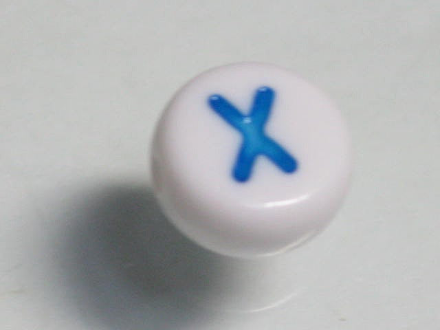 TOKO-BEADS P010-2-X Alphabet (X) 7mm P010-2-X アルファベット（X） 7mm Asian bead & African bead  Handmade,Lampeork,bead,asia,india,ethnic,parts,accessory,beads とんぼ玉,ビーズ,トンボ玉,アジア,インド,エスニック,手作り,パーツ,アクセサリー