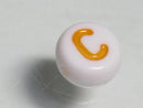 TOKO-BEADS P010-3-C Alphabet (C) 7mm P010-3-C アルファベット（C） 7mm Asian bead & African bead  Handmade,Lampeork,bead,asia,india,ethnic,parts,accessory,beads とんぼ玉,ビーズ,トンボ玉,アジア,インド,エスニック,手作り,パーツ,アクセサリー
