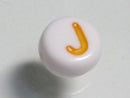 TOKO-BEADS P010-3-J Alphabet (J) 7mm P010-3-J アルファベット（J） 7mm Asian bead & African bead  Handmade,Lampeork,bead,asia,india,ethnic,parts,accessory,beads とんぼ玉,ビーズ,トンボ玉,アジア,インド,エスニック,手作り,パーツ,アクセサリー