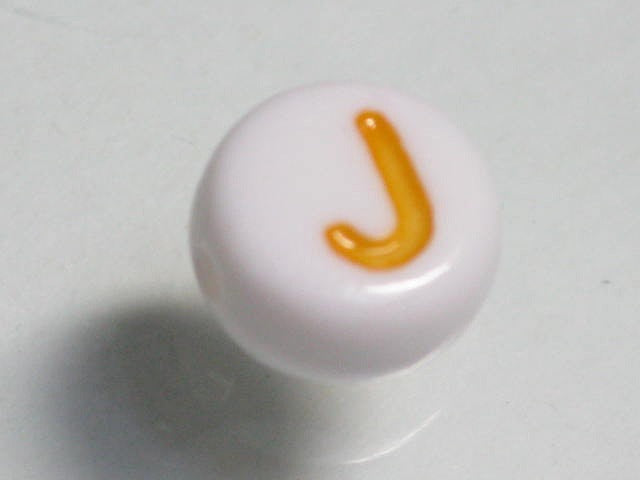 TOKO-BEADS P010-3-J Alphabet (J) 7mm P010-3-J アルファベット（J） 7mm Asian bead & African bead  Handmade,Lampeork,bead,asia,india,ethnic,parts,accessory,beads とんぼ玉,ビーズ,トンボ玉,アジア,インド,エスニック,手作り,パーツ,アクセサリー