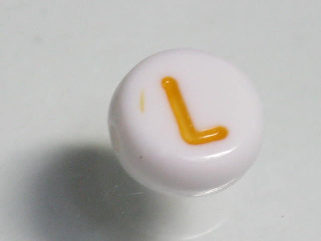 TOKO-BEADS P010-3-L Alphabet (L) 7mm P010-3-L アルファベット（L） 7mm Asian bead & African bead  Handmade,Lampeork,bead,asia,india,ethnic,parts,accessory,beads とんぼ玉,ビーズ,トンボ玉,アジア,インド,エスニック,手作り,パーツ,アクセサリー