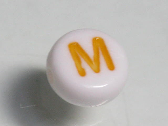 TOKO-BEADS P010-3-M Alphabet (M) 7mm P010-3-M アルファベット（M） 7mm Asian bead & African bead  Handmade,Lampeork,bead,asia,india,ethnic,parts,accessory,beads とんぼ玉,ビーズ,トンボ玉,アジア,インド,エスニック,手作り,パーツ,アクセサリー