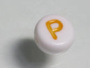 TOKO-BEADS P010-3-P Alphabet (P) 7mm P010-3-P アルファベット（P） 7mm Asian bead & African bead  Handmade,Lampeork,bead,asia,india,ethnic,parts,accessory,beads とんぼ玉,ビーズ,トンボ玉,アジア,インド,エスニック,手作り,パーツ,アクセサリー