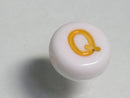 TOKO-BEADS P010-3-Q Alphabet (Q) 7mm P010-3-Q アルファベット（Q） 7mm Asian bead & African bead  Handmade,Lampeork,bead,asia,india,ethnic,parts,accessory,beads とんぼ玉,ビーズ,トンボ玉,アジア,インド,エスニック,手作り,パーツ,アクセサリー