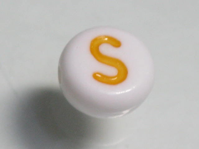 TOKO-BEADS P010-3-S Alphabet (S) 7mm P010-3-S アルファベット（S） 7mm Asian bead & African bead  Handmade,Lampeork,bead,asia,india,ethnic,parts,accessory,beads とんぼ玉,ビーズ,トンボ玉,アジア,インド,エスニック,手作り,パーツ,アクセサリー