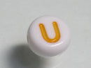TOKO-BEADS P010-3-U Alphabet (U) 7mm P010-3-U アルファベット（U） 7mm Asian bead & African bead  Handmade,Lampeork,bead,asia,india,ethnic,parts,accessory,beads とんぼ玉,ビーズ,トンボ玉,アジア,インド,エスニック,手作り,パーツ,アクセサリー
