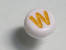 TOKO-BEADS P010-3-W Alphabet (W) 7mm P010-3-W アルファベット（W） 7mm Asian bead & African bead  Handmade,Lampeork,bead,asia,india,ethnic,parts,accessory,beads とんぼ玉,ビーズ,トンボ玉,アジア,インド,エスニック,手作り,パーツ,アクセサリー