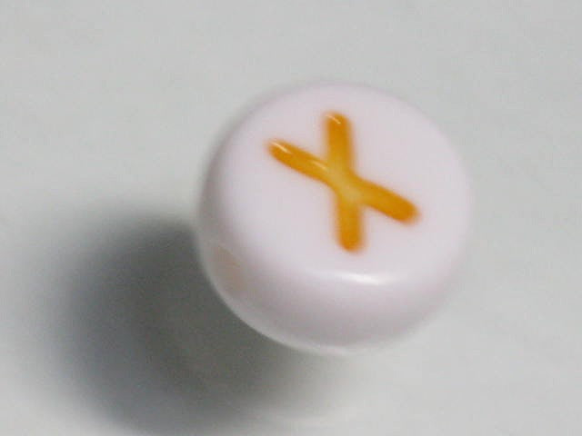TOKO-BEADS P010-3-X Alphabet (X) 7mm P010-3-X アルファベット（X） 7mm Asian bead & African bead  Handmade,Lampeork,bead,asia,india,ethnic,parts,accessory,beads とんぼ玉,ビーズ,トンボ玉,アジア,インド,エスニック,手作り,パーツ,アクセサリー