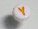TOKO-BEADS P010-3-Y Alphabet (Y) 7mm P010-3-Y アルファベット（Y） 7mm Asian bead & African bead  Handmade,Lampeork,bead,asia,india,ethnic,parts,accessory,beads とんぼ玉,ビーズ,トンボ玉,アジア,インド,エスニック,手作り,パーツ,アクセサリー