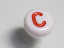TOKO-BEADS P010-4-C Alphabet (C) 7mm P010-4-C アルファベット（C） 7mm Asian bead & African bead  Handmade,Lampeork,bead,asia,india,ethnic,parts,accessory,beads とんぼ玉,ビーズ,トンボ玉,アジア,インド,エスニック,手作り,パーツ,アクセサリー