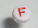 TOKO-BEADS P010-4-F Alphabet (F) 7mm P010-4-F アルファベット（F） 7mm Asian bead & African bead  Handmade,Lampeork,bead,asia,india,ethnic,parts,accessory,beads とんぼ玉,ビーズ,トンボ玉,アジア,インド,エスニック,手作り,パーツ,アクセサリー