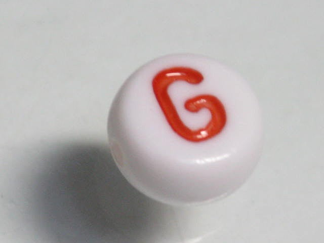 TOKO-BEADS P010-4-G Alphabet (G) 7mm P010-4-G アルファベット（G） 7mm Asian bead & African bead  Handmade,Lampeork,bead,asia,india,ethnic,parts,accessory,beads とんぼ玉,ビーズ,トンボ玉,アジア,インド,エスニック,手作り,パーツ,アクセサリー