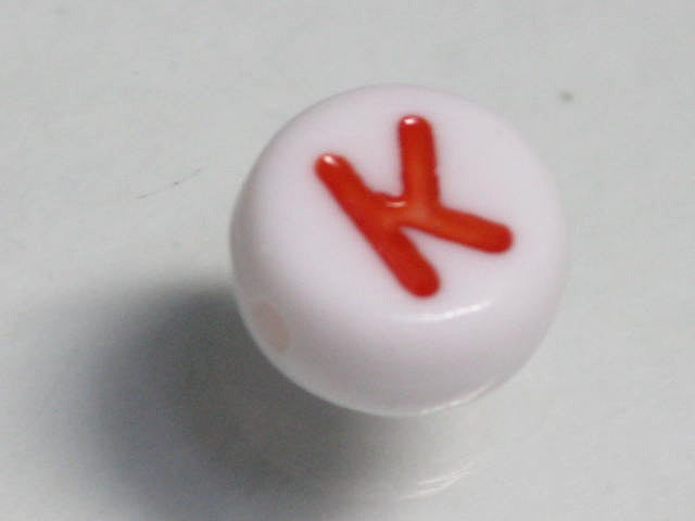 TOKO-BEADS P010-4-K Alphabet (K) 7mm P010-4-K アルファベット（K） 7mm Asian bead & African bead  Handmade,Lampeork,bead,asia,india,ethnic,parts,accessory,beads とんぼ玉,ビーズ,トンボ玉,アジア,インド,エスニック,手作り,パーツ,アクセサリー