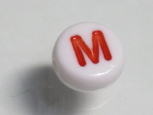 TOKO-BEADS P010-4-M Alphabet (M) 7mm P010-4-M アルファベット（M） 7mm Asian bead & African bead  Handmade,Lampeork,bead,asia,india,ethnic,parts,accessory,beads とんぼ玉,ビーズ,トンボ玉,アジア,インド,エスニック,手作り,パーツ,アクセサリー