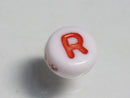 TOKO-BEADS P010-4-R Alphabet (R) 7mm P010-4-R アルファベット（R） 7mm Asian bead & African bead  Handmade,Lampeork,bead,asia,india,ethnic,parts,accessory,beads とんぼ玉,ビーズ,トンボ玉,アジア,インド,エスニック,手作り,パーツ,アクセサリー