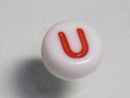 TOKO-BEADS P010-4-U Alphabet (U) 7mm P010-4-U アルファベット（U） 7mm Asian bead & African bead  Handmade,Lampeork,bead,asia,india,ethnic,parts,accessory,beads とんぼ玉,ビーズ,トンボ玉,アジア,インド,エスニック,手作り,パーツ,アクセサリー