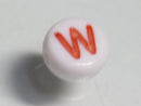 TOKO-BEADS P010-4-W Alphabet (W) 7mm P010-4-W アルファベット（W） 7mm Asian bead & African bead  Handmade,Lampeork,bead,asia,india,ethnic,parts,accessory,beads とんぼ玉,ビーズ,トンボ玉,アジア,インド,エスニック,手作り,パーツ,アクセサリー