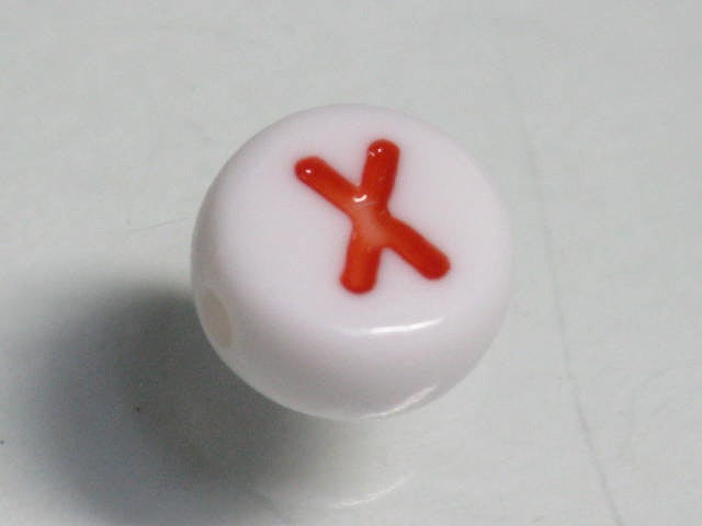 TOKO-BEADS P010-4-X Alphabet (X) 7mm P010-4-X アルファベット（X） 7mm Asian bead & African bead  Handmade,Lampeork,bead,asia,india,ethnic,parts,accessory,beads とんぼ玉,ビーズ,トンボ玉,アジア,インド,エスニック,手作り,パーツ,アクセサリー