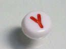 TOKO-BEADS P010-4-Y Alphabet (Y) 7mm P010-4-Y アルファベット（Y） 7mm Asian bead & African bead  Handmade,Lampeork,bead,asia,india,ethnic,parts,accessory,beads とんぼ玉,ビーズ,トンボ玉,アジア,インド,エスニック,手作り,パーツ,アクセサリー