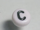 TOKO-BEADS P010-5-C Alphabet (C) 7mm P010-5-C アルファベット（C） 7mm Asian bead & African bead  Handmade,Lampeork,bead,asia,india,ethnic,parts,accessory,beads とんぼ玉,ビーズ,トンボ玉,アジア,インド,エスニック,手作り,パーツ,アクセサリー