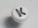 TOKO-BEADS P010-5-K Alphabet (K) 7mm P010-5-K アルファベット（K） 7mm Asian bead & African bead  Handmade,Lampeork,bead,asia,india,ethnic,parts,accessory,beads とんぼ玉,ビーズ,トンボ玉,アジア,インド,エスニック,手作り,パーツ,アクセサリー