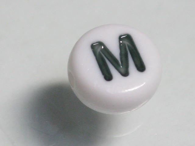 TOKO-BEADS P010-5-M Alphabet (M) 7mm P010-5-M アルファベット（M） 7mm Asian bead & African bead  Handmade,Lampeork,bead,asia,india,ethnic,parts,accessory,beads とんぼ玉,ビーズ,トンボ玉,アジア,インド,エスニック,手作り,パーツ,アクセサリー