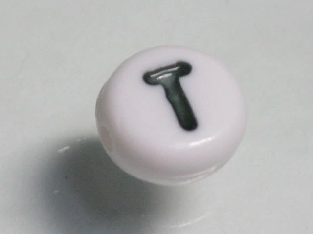 TOKO-BEADS P010-5-T Alphabet (T) 7mm P010-5-T アルファベット（T） 7mm Asian bead & African bead  Handmade,Lampeork,bead,asia,india,ethnic,parts,accessory,beads とんぼ玉,ビーズ,トンボ玉,アジア,インド,エスニック,手作り,パーツ,アクセサリー