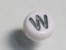 TOKO-BEADS P010-5-W Alphabet (W) 7mm P010-5-W アルファベット（W） 7mm Asian bead & African bead  Handmade,Lampeork,bead,asia,india,ethnic,parts,accessory,beads とんぼ玉,ビーズ,トンボ玉,アジア,インド,エスニック,手作り,パーツ,アクセサリー
