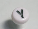 TOKO-BEADS P010-5-Y Alphabet (Y) 7mm P010-5-Y アルファベット（Y） 7mm Asian bead & African bead  Handmade,Lampeork,bead,asia,india,ethnic,parts,accessory,beads とんぼ玉,ビーズ,トンボ玉,アジア,インド,エスニック,手作り,パーツ,アクセサリー