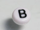 TOKO-BEADS P011-1-B Alphabet (B) 7mm P011-1-B アルファベット（B） 7mm Asian bead & African bead  Handmade,Lampeork,bead,asia,india,ethnic,parts,accessory,beads とんぼ玉,ビーズ,トンボ玉,アジア,インド,エスニック,手作り,パーツ,アクセサリー