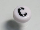 TOKO-BEADS P011-1-C Alphabet (C) 7mm P011-1-C アルファベット（C） 7mm Asian bead & African bead  Handmade,Lampeork,bead,asia,india,ethnic,parts,accessory,beads とんぼ玉,ビーズ,トンボ玉,アジア,インド,エスニック,手作り,パーツ,アクセサリー