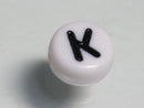 TOKO-BEADS P011-1-K Alphabet (K) 7mm P011-1-K アルファベット（K） 7mm Asian bead & African bead  Handmade,Lampeork,bead,asia,india,ethnic,parts,accessory,beads とんぼ玉,ビーズ,トンボ玉,アジア,インド,エスニック,手作り,パーツ,アクセサリー