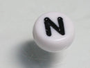 TOKO-BEADS P011-1-N Alphabet (N) 7mm P011-1-N アルファベット（N） 7mm Asian bead & African bead  Handmade,Lampeork,bead,asia,india,ethnic,parts,accessory,beads とんぼ玉,ビーズ,トンボ玉,アジア,インド,エスニック,手作り,パーツ,アクセサリー