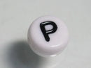 TOKO-BEADS P011-1-P Alphabet (P) 7mm P011-1-P アルファベット（P） 7mm Asian bead & African bead  Handmade,Lampeork,bead,asia,india,ethnic,parts,accessory,beads とんぼ玉,ビーズ,トンボ玉,アジア,インド,エスニック,手作り,パーツ,アクセサリー
