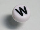 TOKO-BEADS P011-1-W Alphabet (W) 7mm P011-1-W アルファベット（W） 7mm Asian bead & African bead  Handmade,Lampeork,bead,asia,india,ethnic,parts,accessory,beads とんぼ玉,ビーズ,トンボ玉,アジア,インド,エスニック,手作り,パーツ,アクセサリー