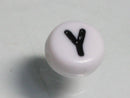 TOKO-BEADS P011-1-Y Alphabet (Y) 7mm P011-1-Y アルファベット（Y） 7mm Asian bead & African bead  Handmade,Lampeork,bead,asia,india,ethnic,parts,accessory,beads とんぼ玉,ビーズ,トンボ玉,アジア,インド,エスニック,手作り,パーツ,アクセサリー