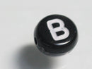 TOKO-BEADS P011-2-B Alphabet (B) 7mm P011-2-B アルファベット（B） 7mm Asian bead & African bead  Handmade,Lampeork,bead,asia,india,ethnic,parts,accessory,beads とんぼ玉,ビーズ,トンボ玉,アジア,インド,エスニック,手作り,パーツ,アクセサリー