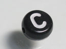 TOKO-BEADS P011-2-C Alphabet (C) 7mm P011-2-C アルファベット（C） 7mm Asian bead & African bead  Handmade,Lampeork,bead,asia,india,ethnic,parts,accessory,beads とんぼ玉,ビーズ,トンボ玉,アジア,インド,エスニック,手作り,パーツ,アクセサリー
