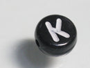 TOKO-BEADS P011-2-K Alphabet (K) 7mm P011-2-K アルファベット（K） 7mm Asian bead & African bead  Handmade,Lampeork,bead,asia,india,ethnic,parts,accessory,beads とんぼ玉,ビーズ,トンボ玉,アジア,インド,エスニック,手作り,パーツ,アクセサリー